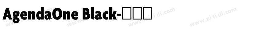 AgendaOne Black字体转换